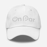 Adjustable, Unstructured Hat w/ White Logo - On Par